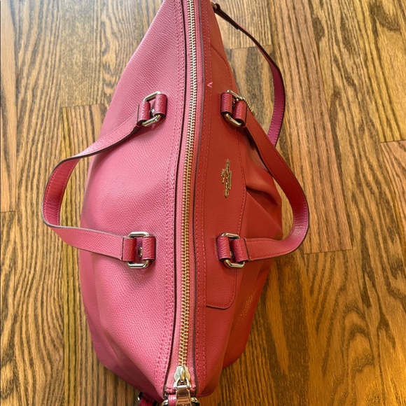 Coach fuchsia pink calf skin leather two way tote - Picture 16 of 16